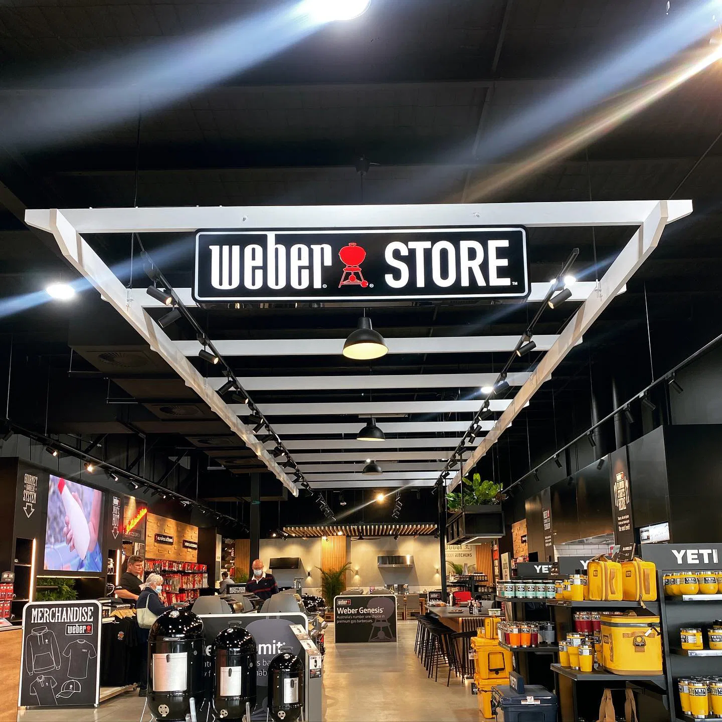 Suspended Feature Pergola for Weber Store Mile End